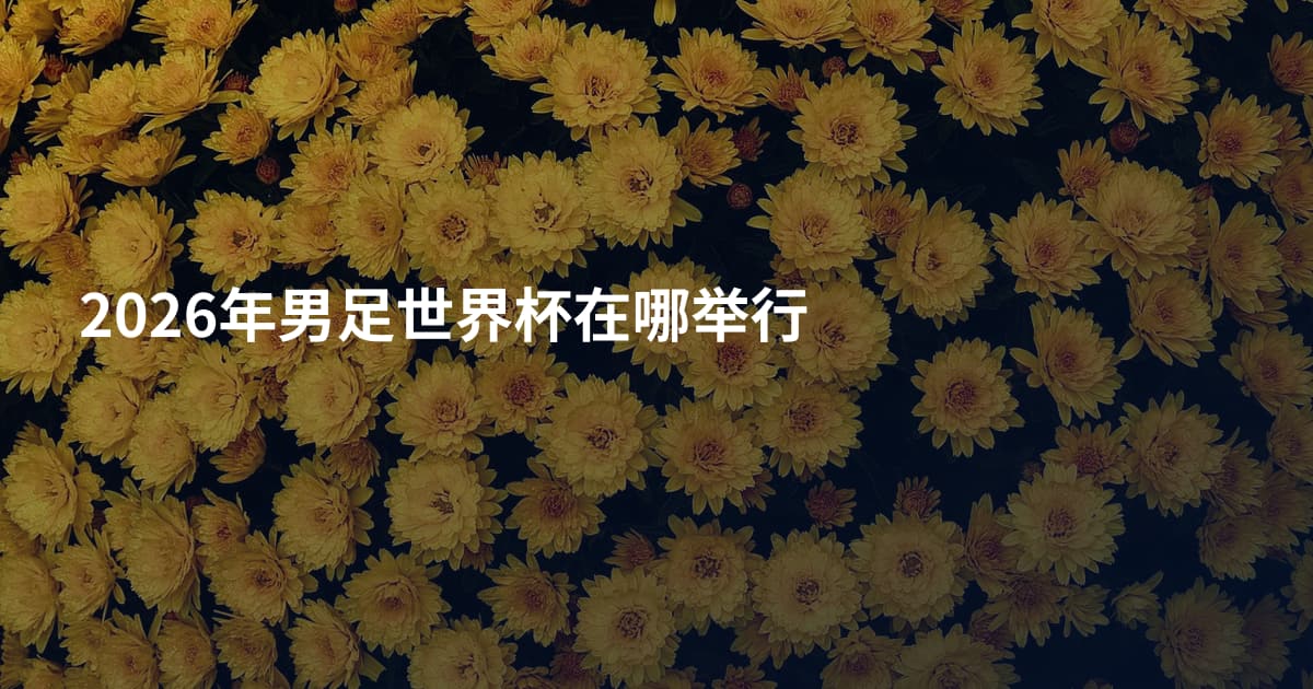 2026年男足世界杯在哪举行
