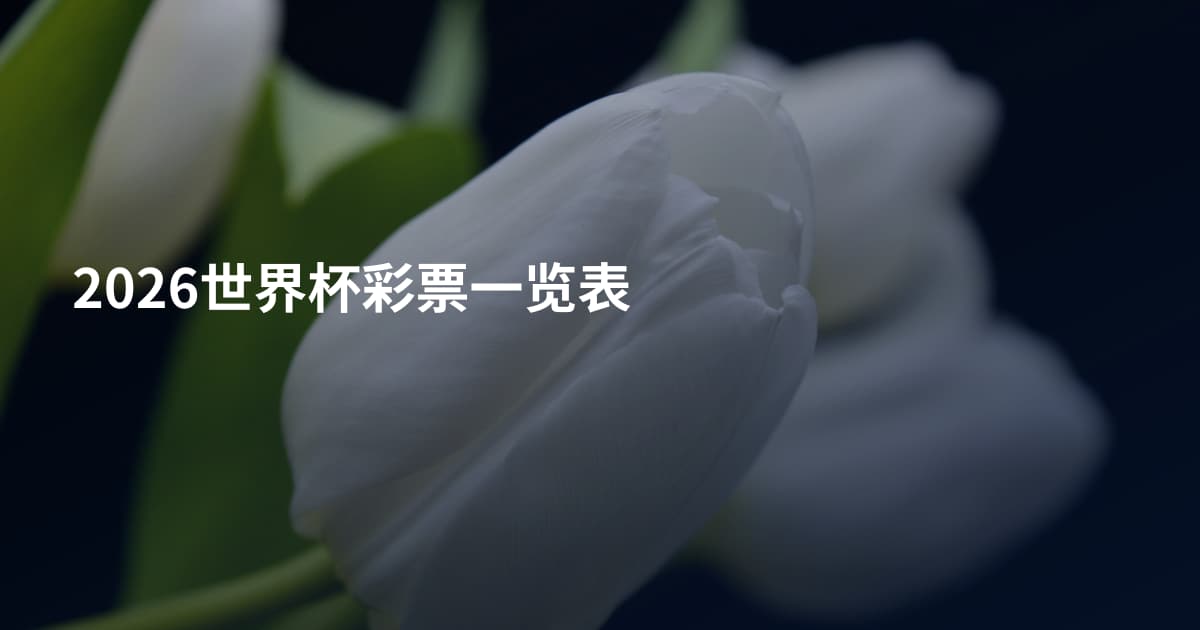 2026世界杯彩票一览表