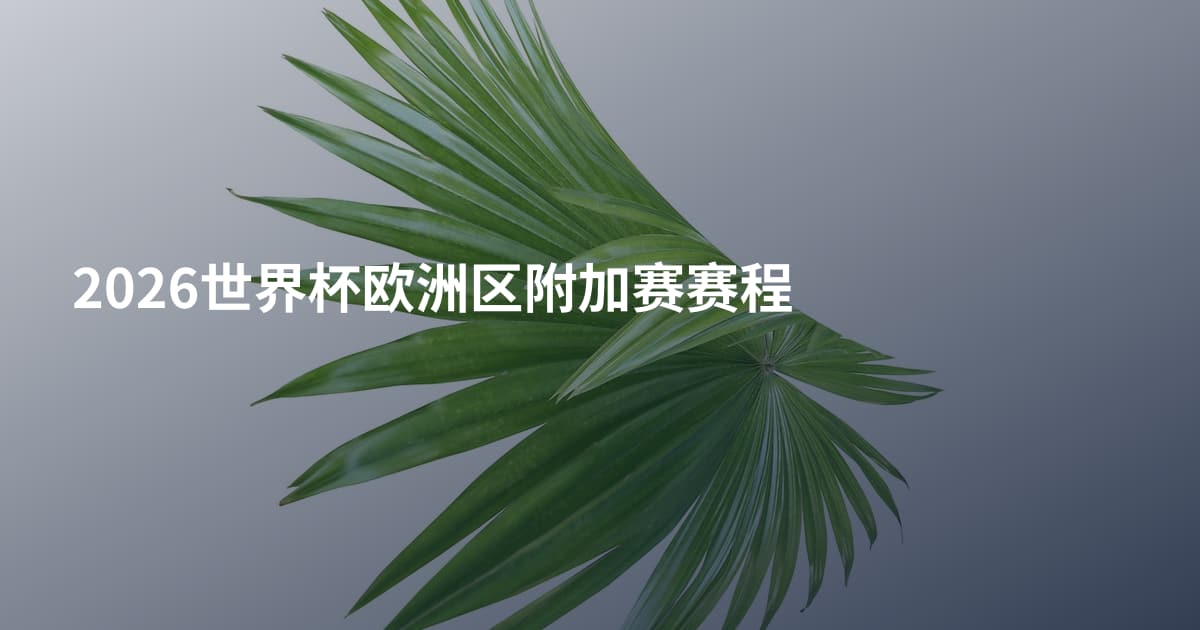 2026世界杯欧洲区附加赛赛程