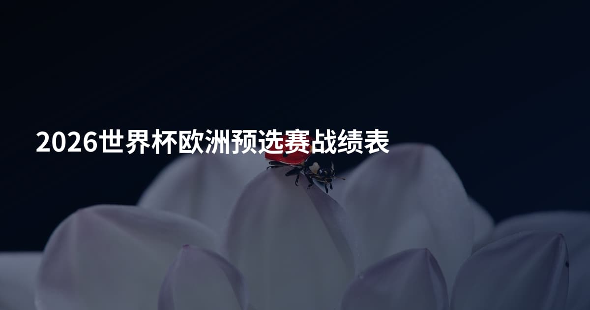 2026世界杯欧洲预选赛战绩表