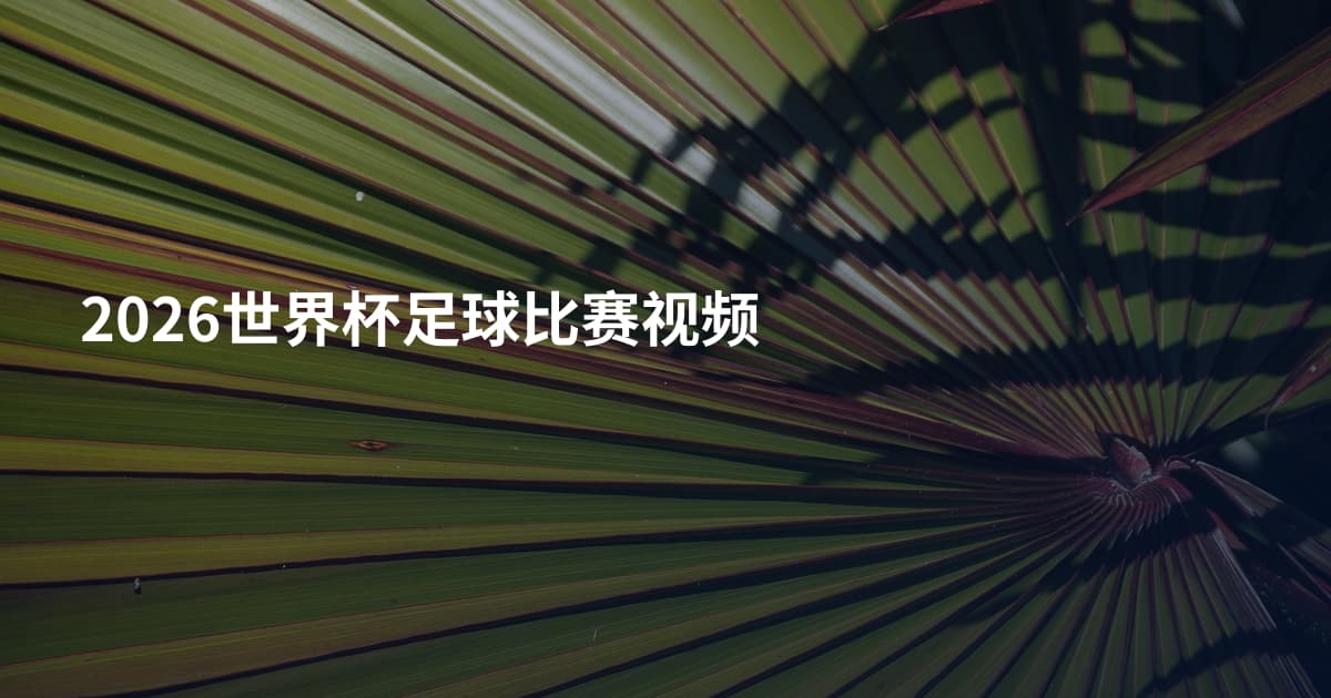 2026世界杯足球比赛视频