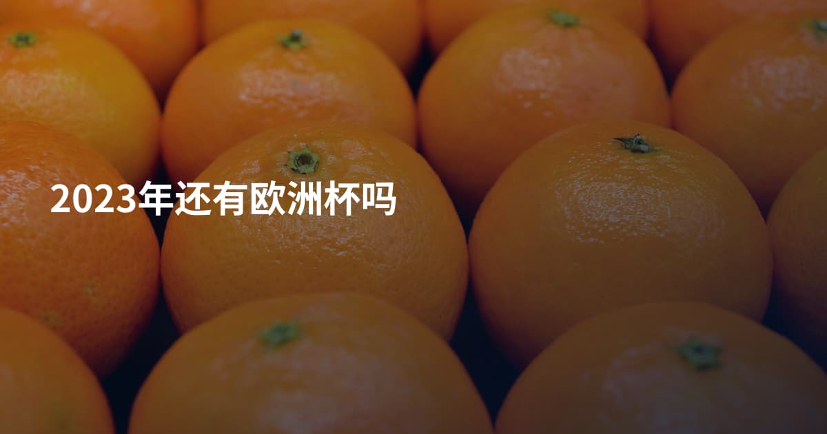 2023年还有欧洲杯吗