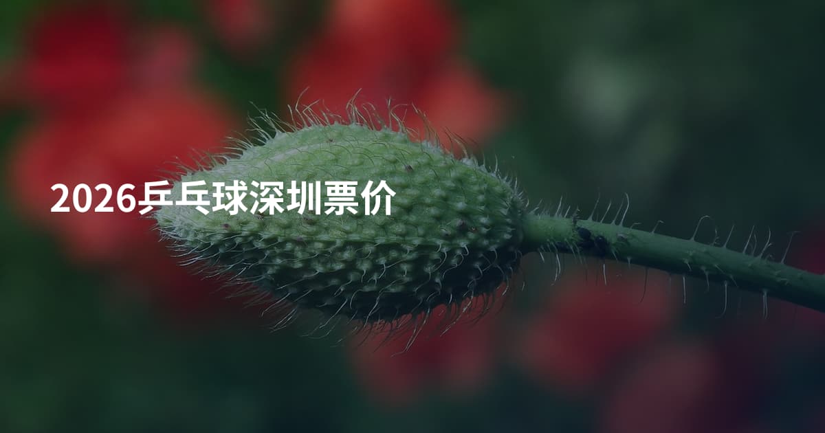 2026乒乓球深圳票价