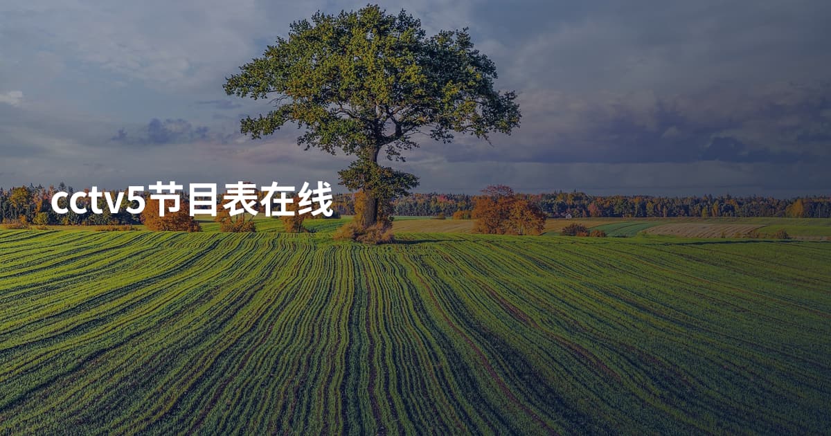 cctv5节目表在线
