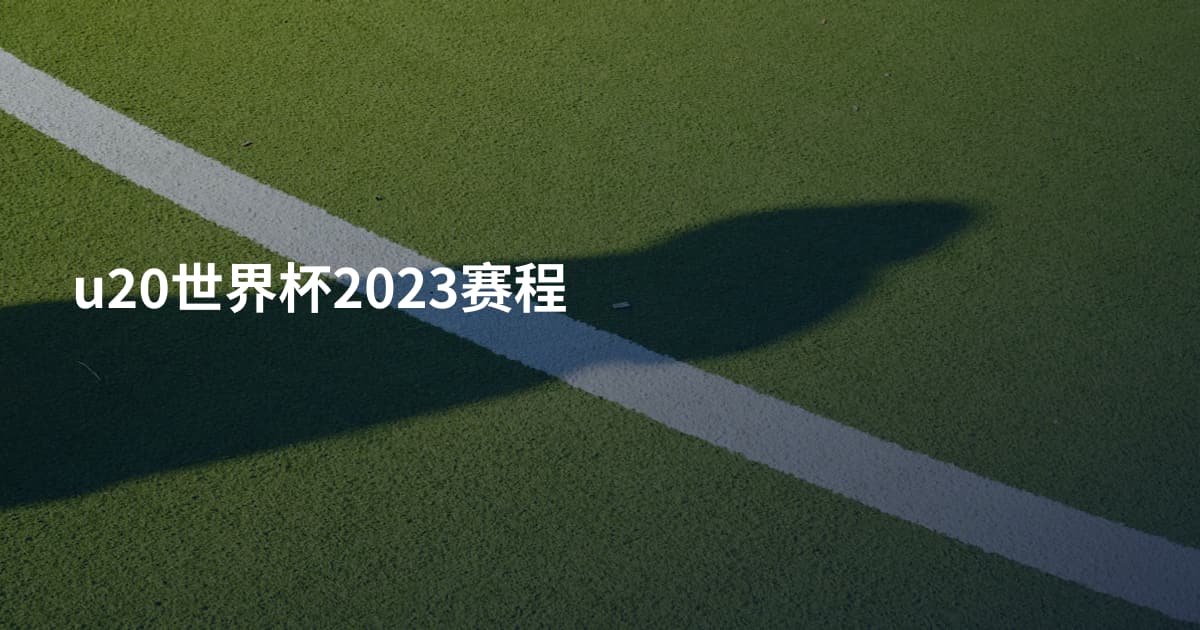 u20世界杯2023赛程