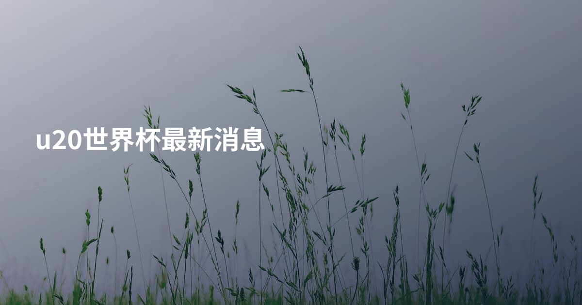 u20世界杯最新消息