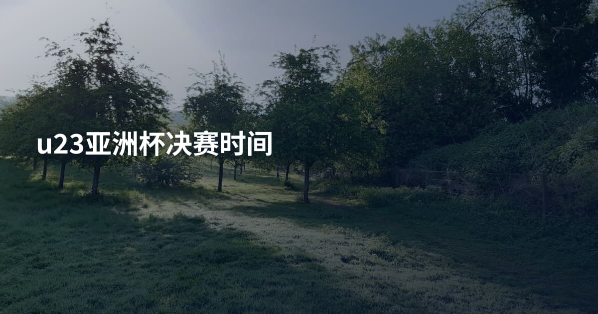 u23亚洲杯决赛时间