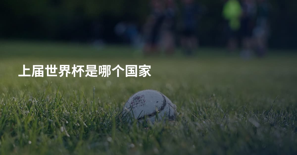 上届世界杯是哪个国家