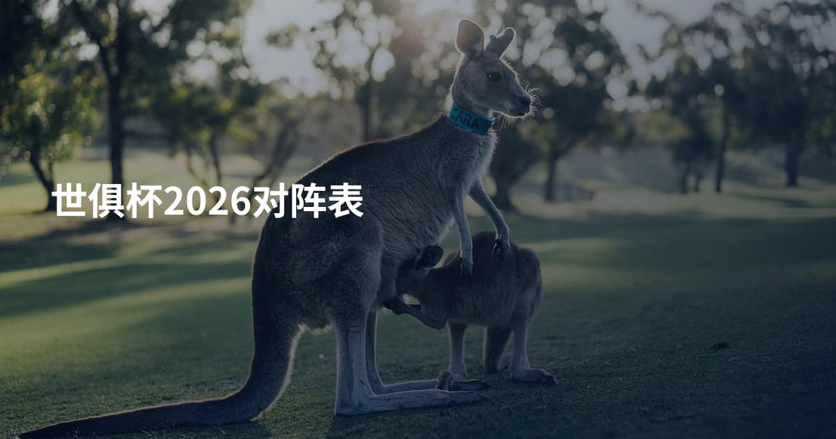 世俱杯2026对阵表