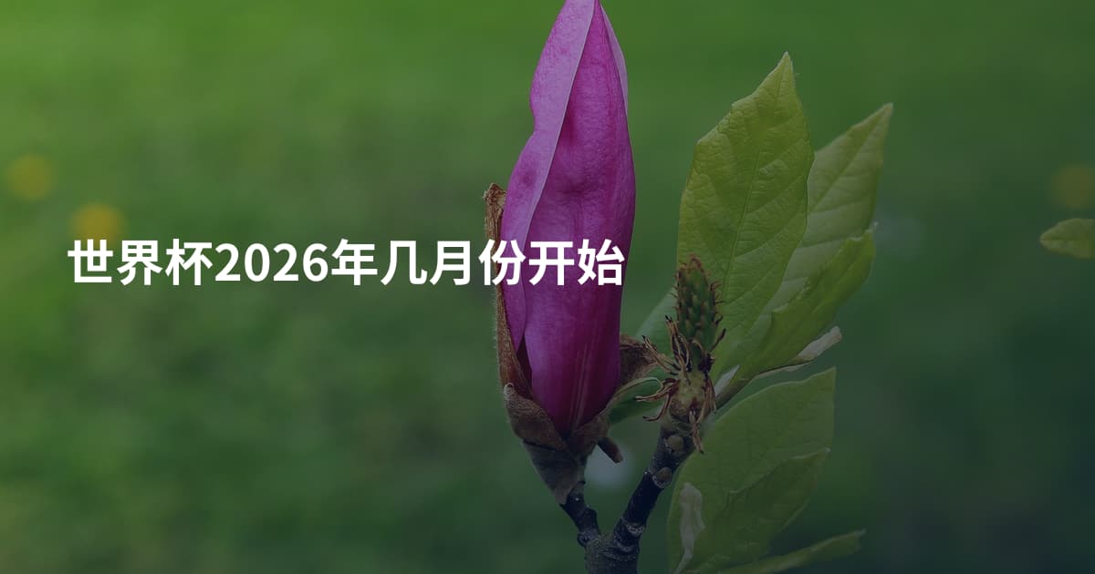 世界杯2026年几月份开始