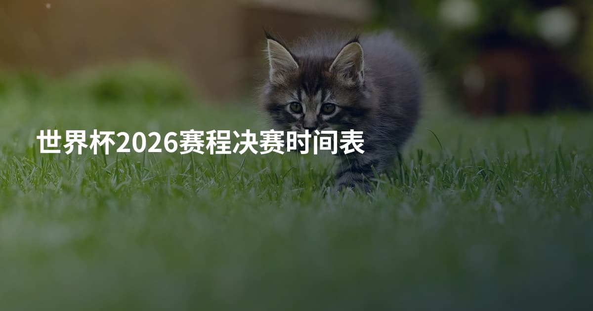 世界杯2026赛程决赛时间表