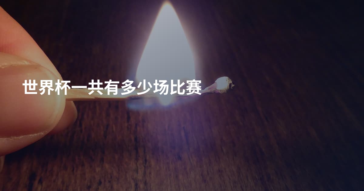 世界杯一共有多少场比赛