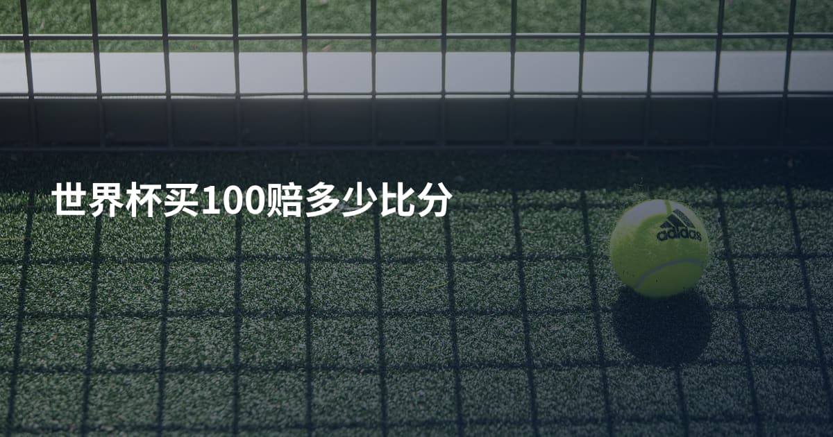 世界杯买100赔多少比分