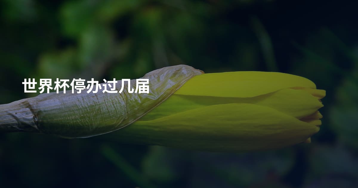 世界杯停办过几届