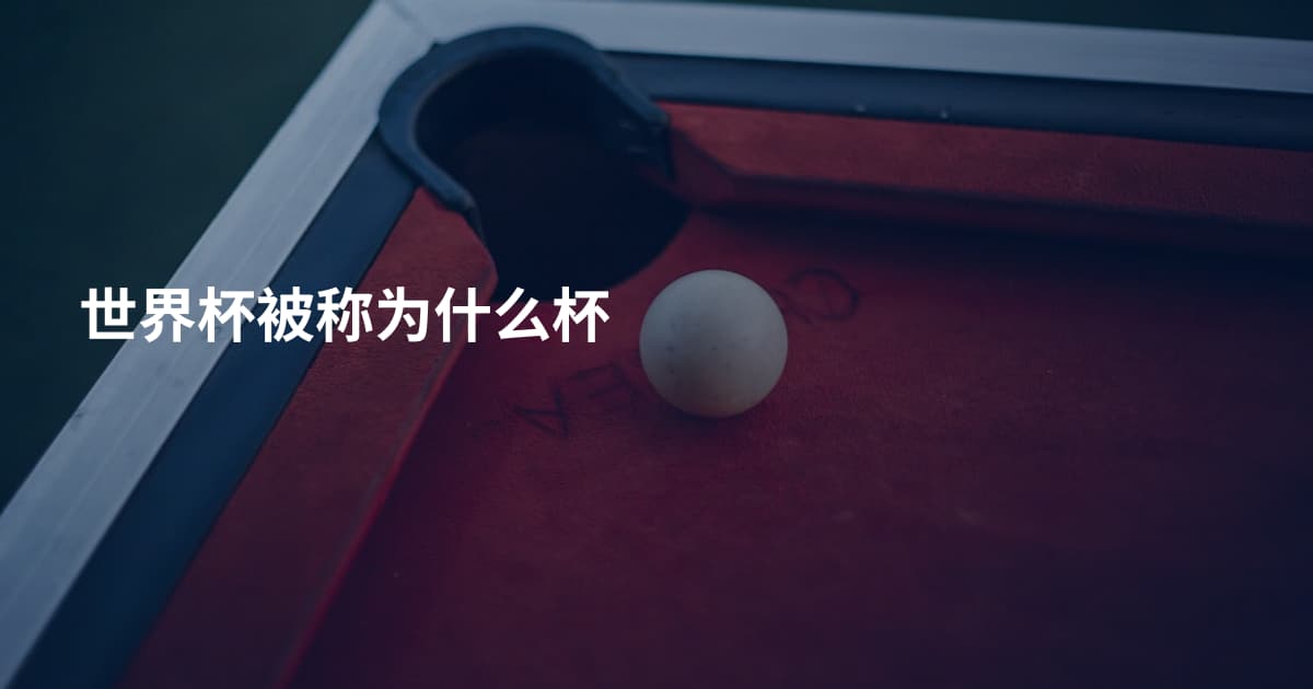 世界杯被称为什么杯