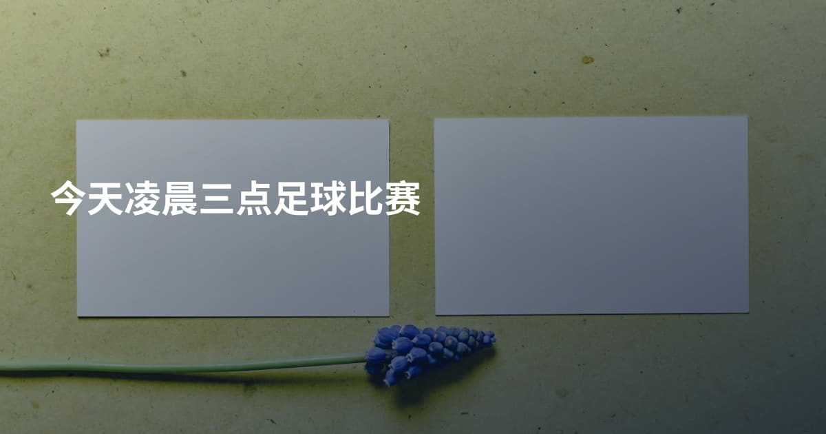 今天凌晨三点足球比赛