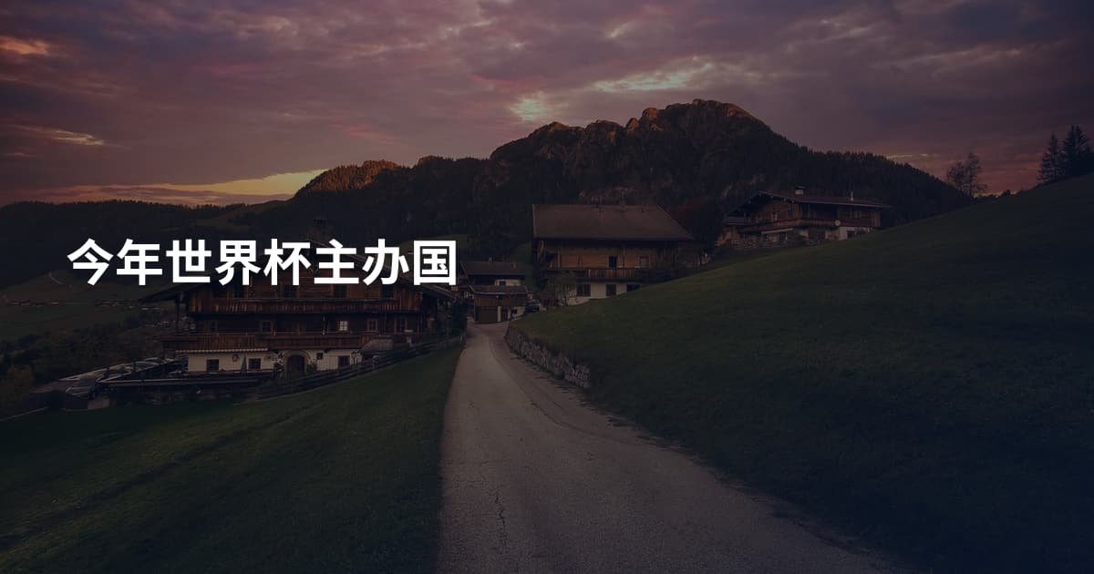 今年世界杯主办国