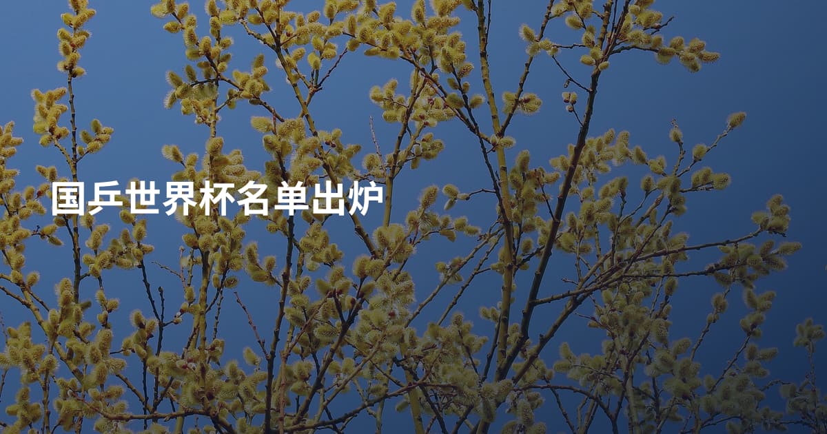 国乒世界杯名单出炉