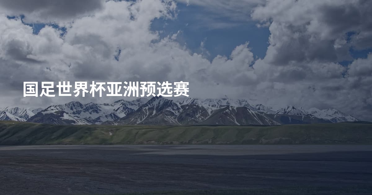 国足世界杯亚洲预选赛