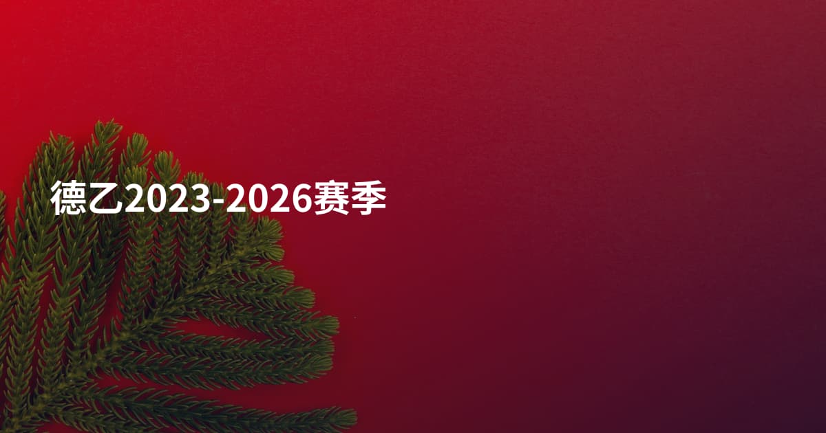 德乙2023-2026赛季