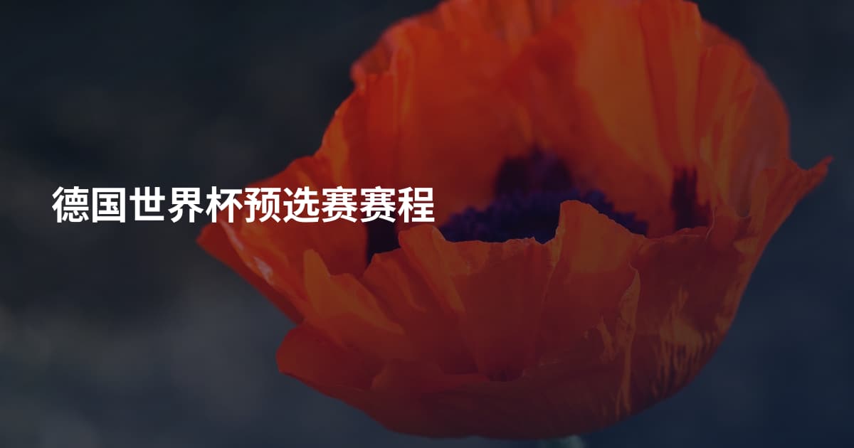 德国世界杯预选赛赛程