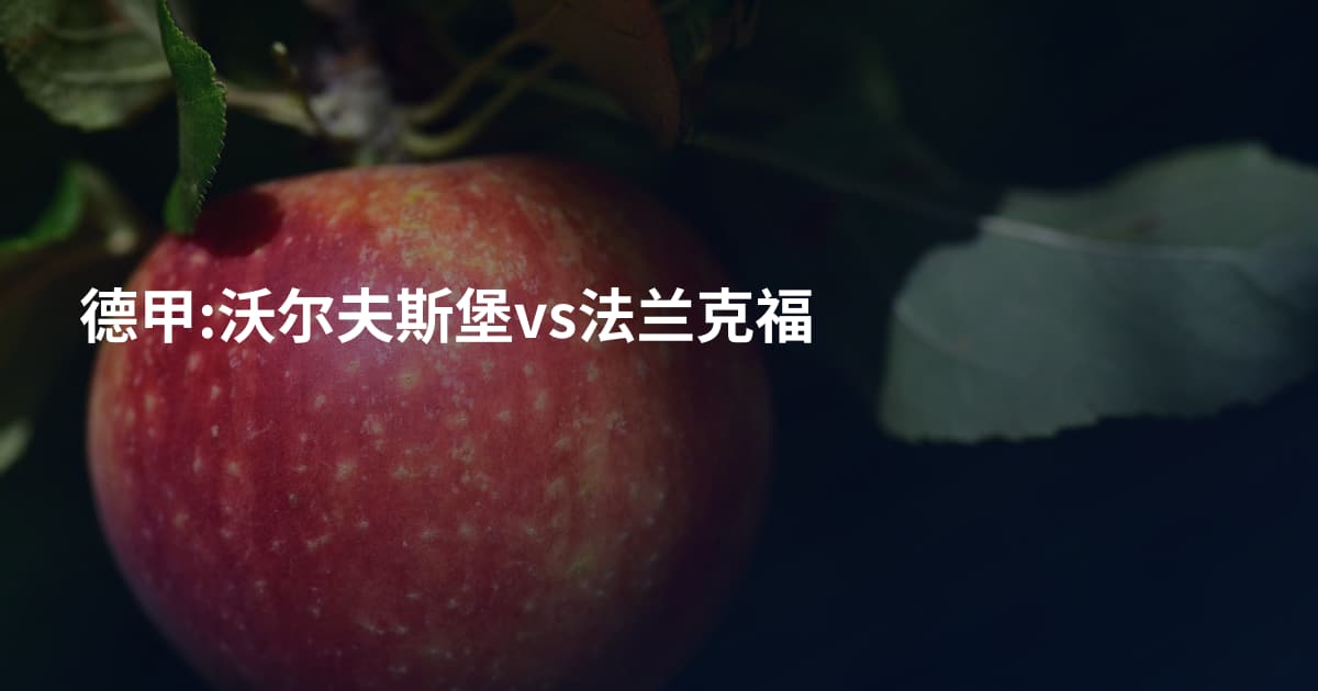 德甲:沃尔夫斯堡vs法兰克福