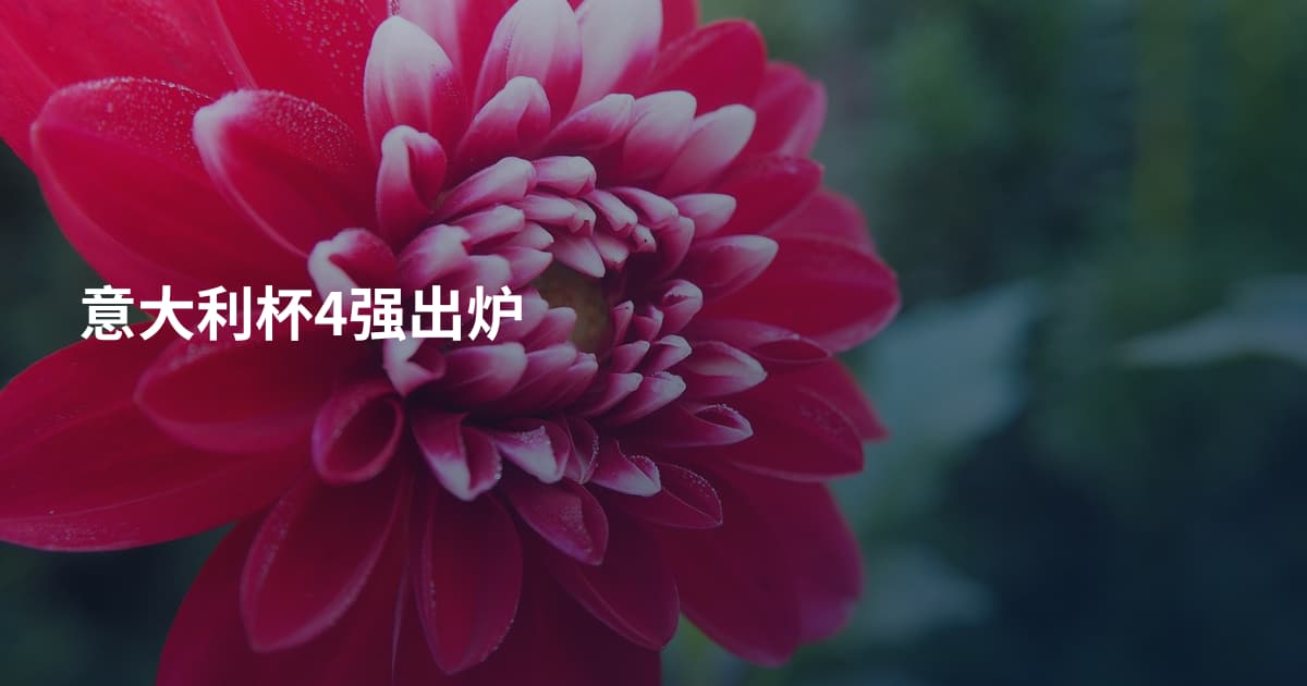 意大利杯4强出炉