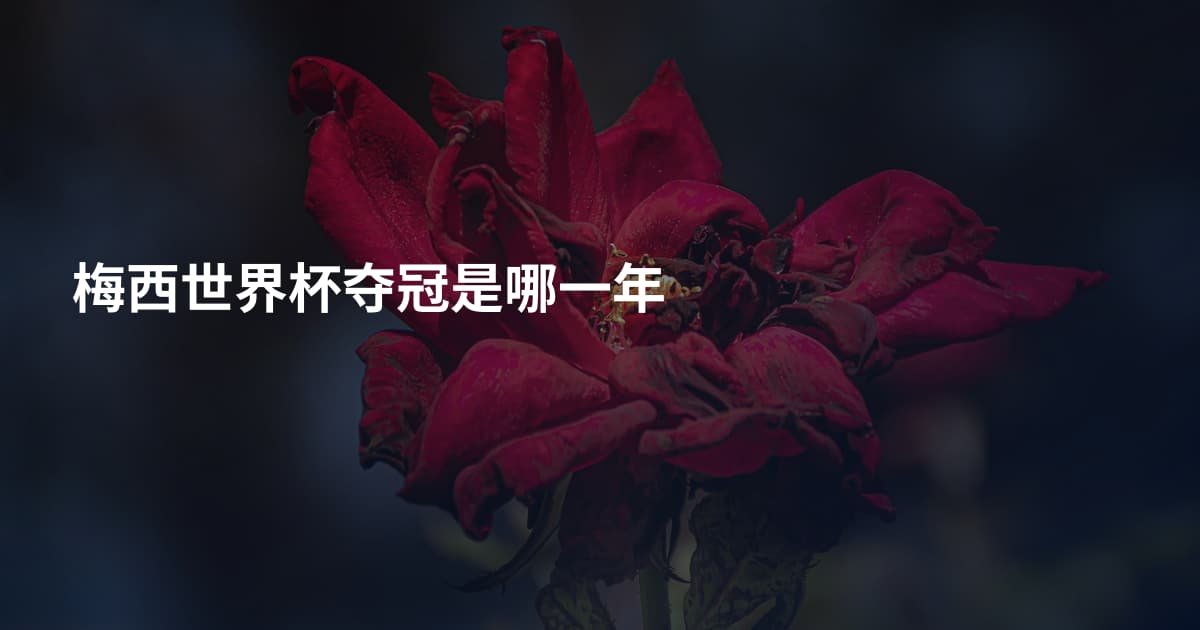 梅西世界杯夺冠是哪一年