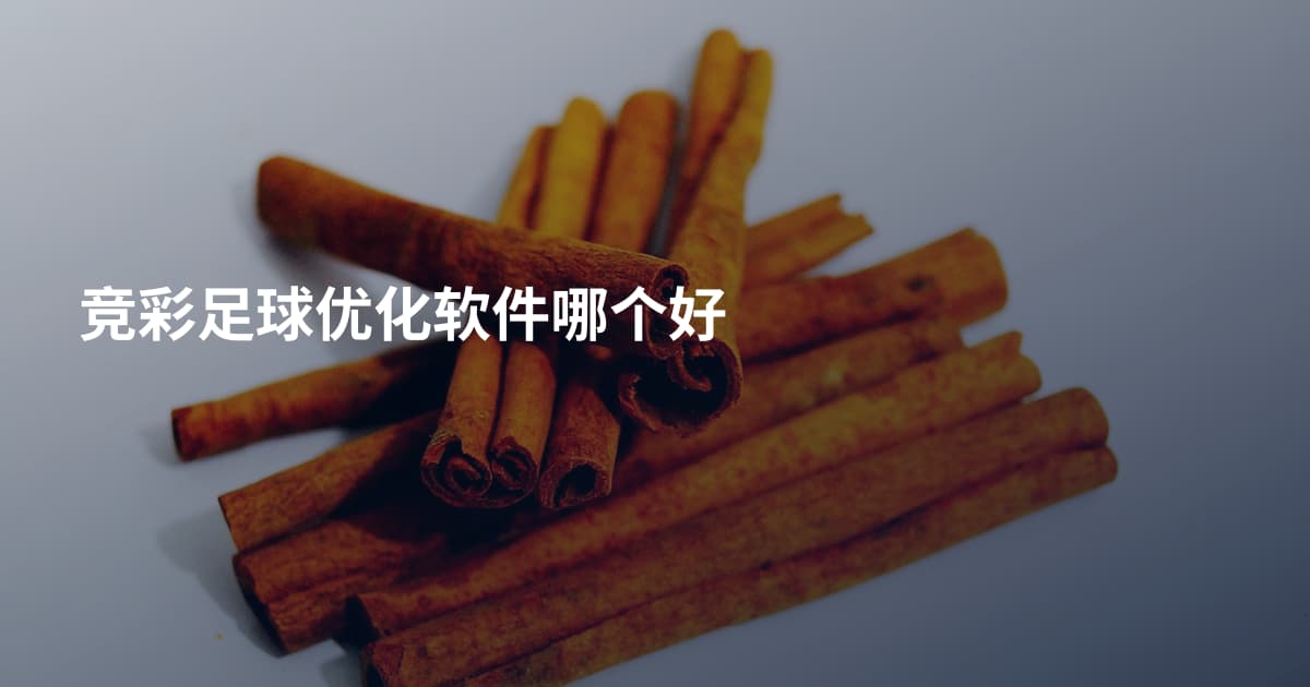 竞彩足球优化软件哪个好