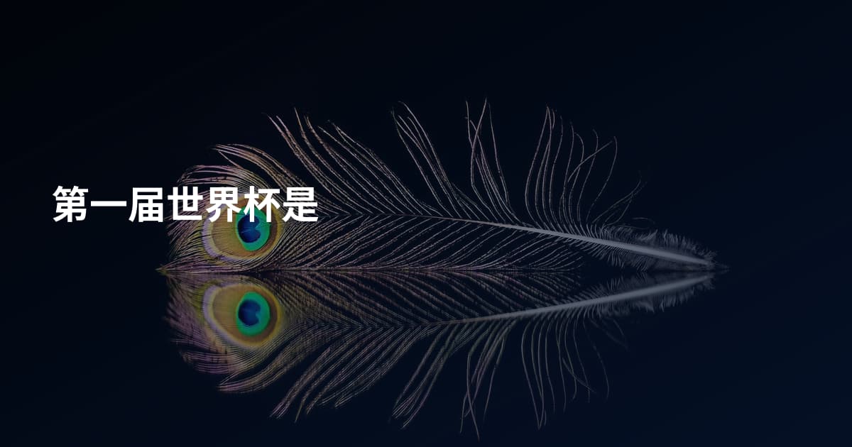 第一届世界杯是
