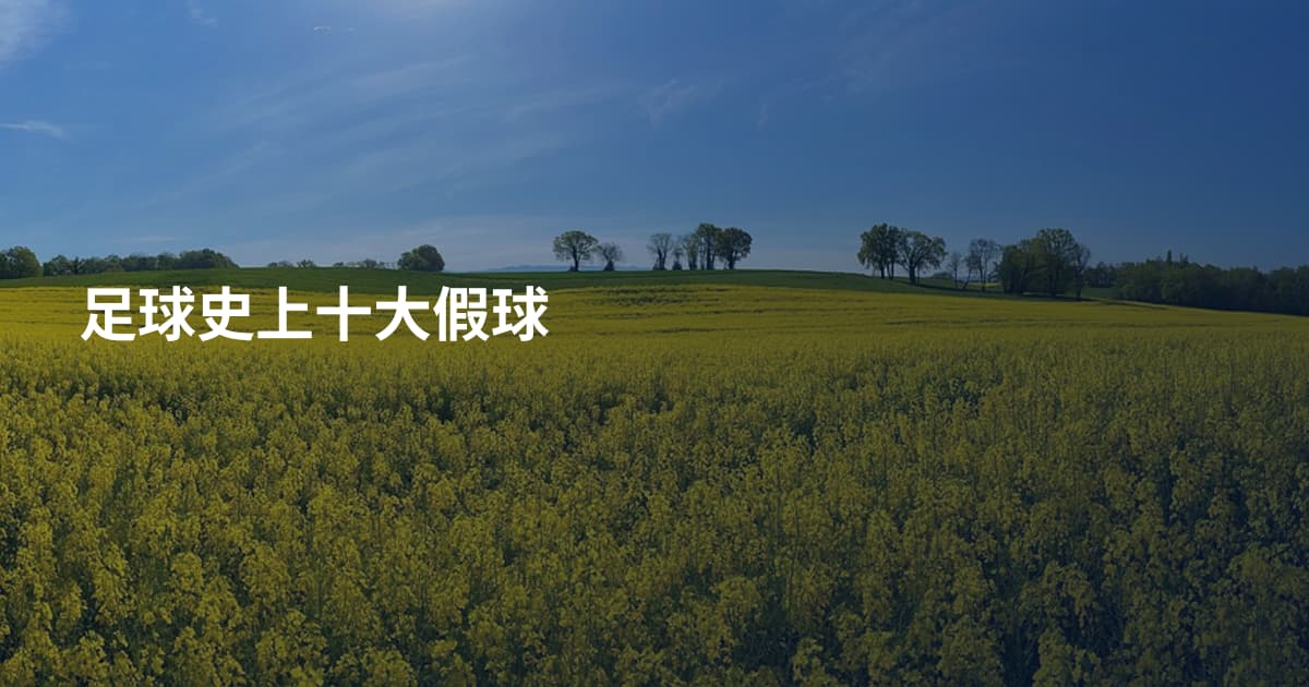 足球史上十大假球