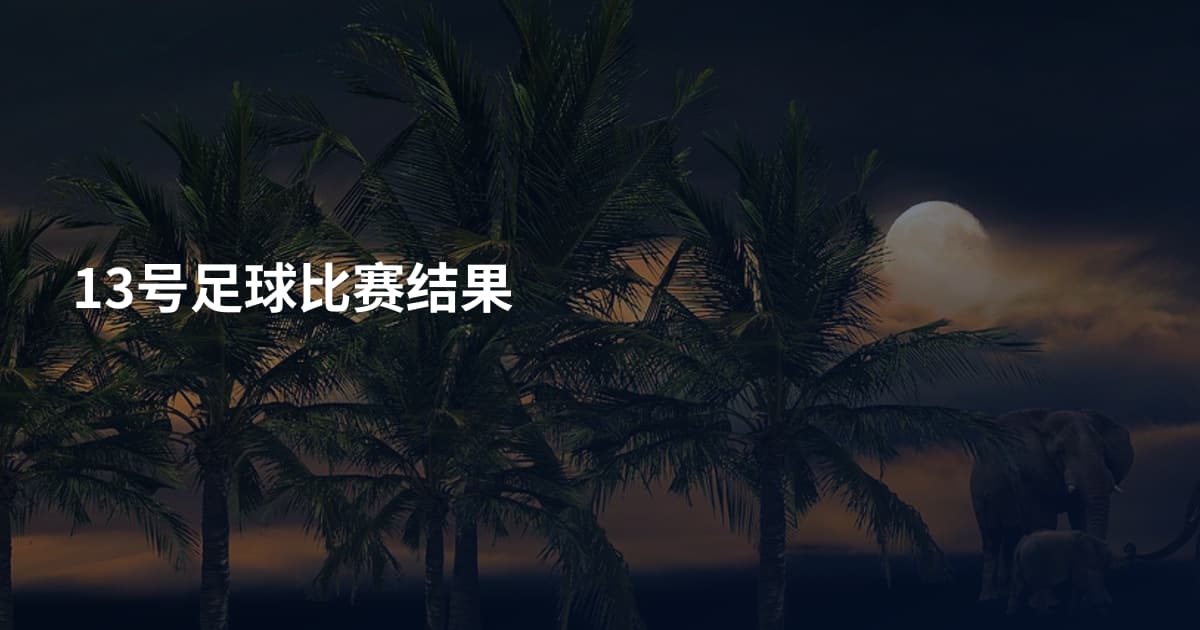 13号足球比赛结果