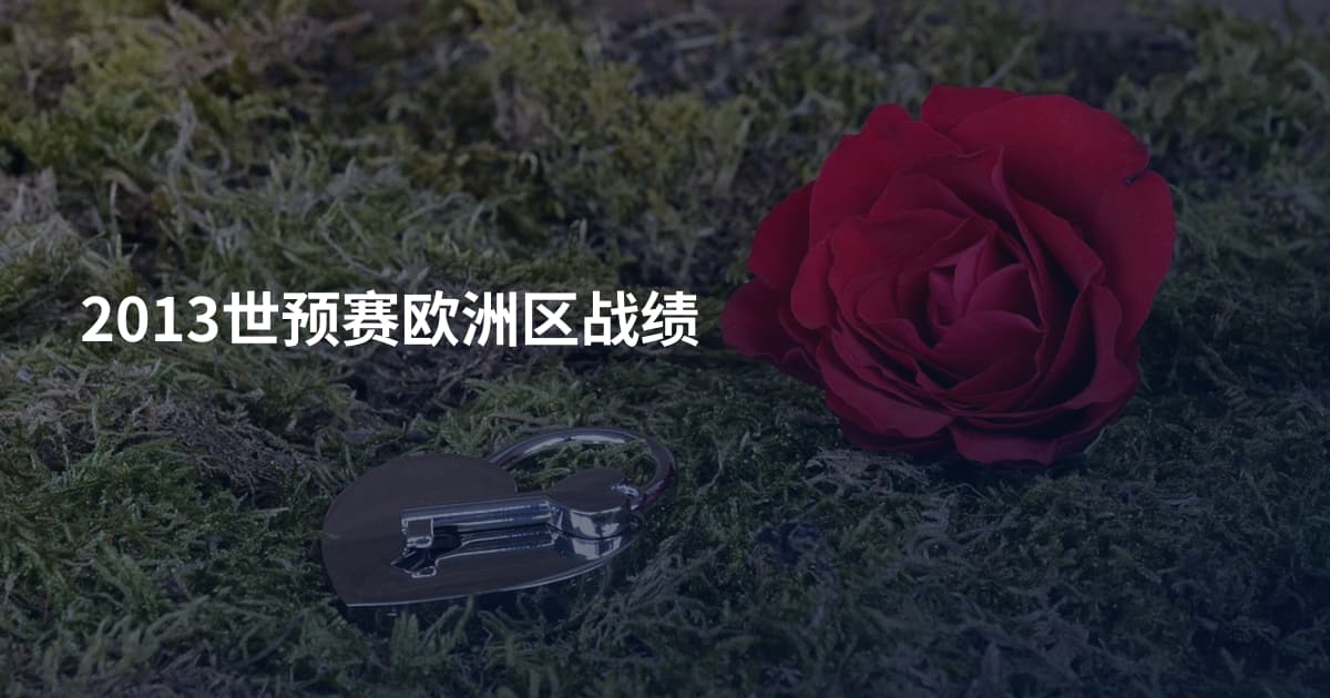 2013世预赛欧洲区战绩