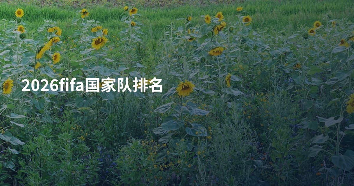 2026fifa国家队排名