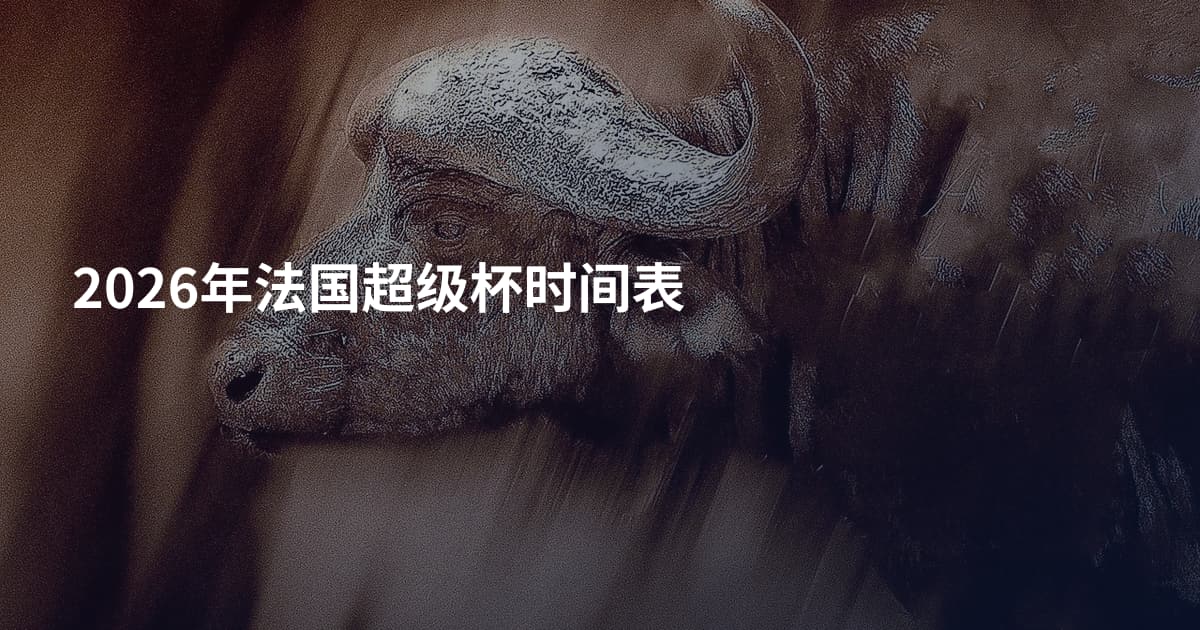 2026年法国超级杯时间表