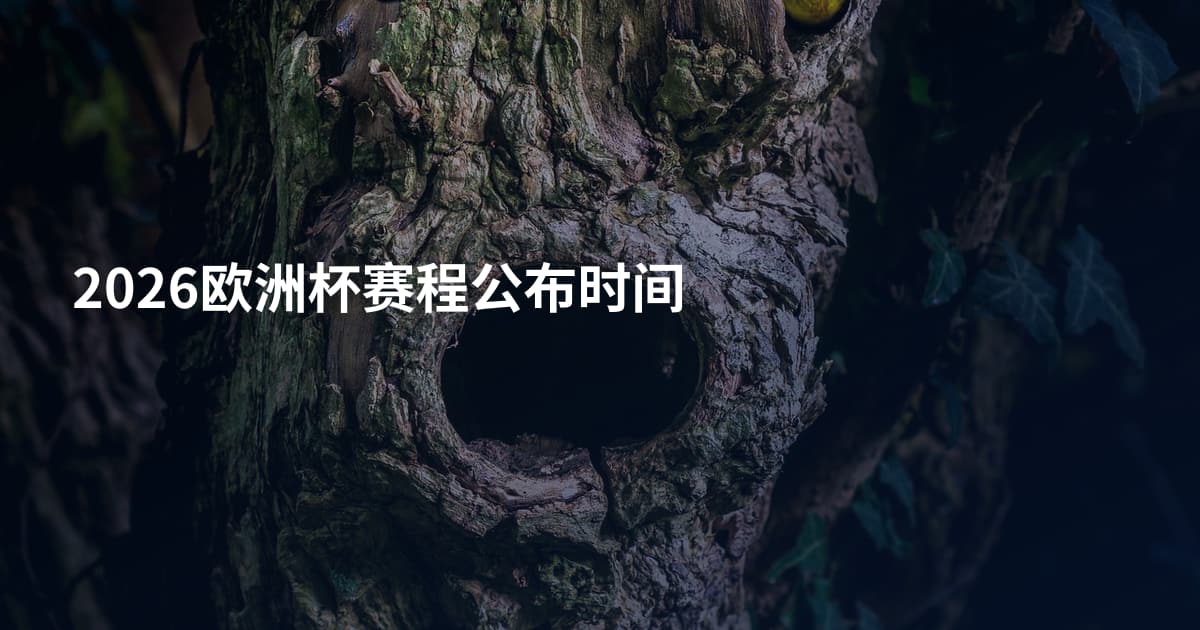 2026欧洲杯赛程公布时间