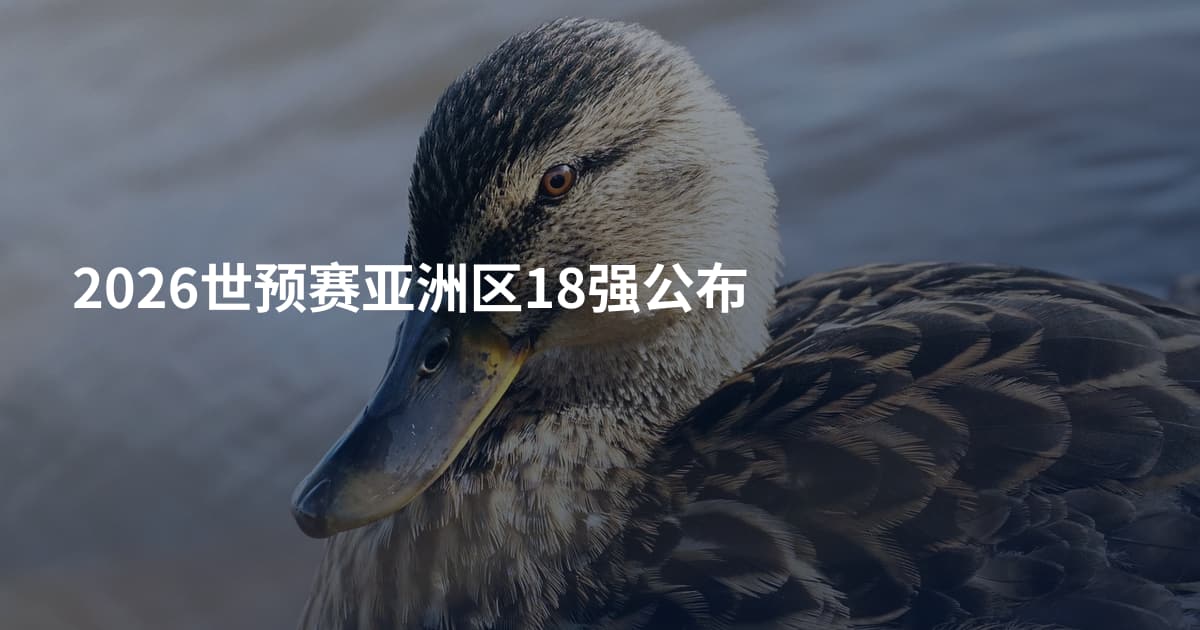 2026世预赛亚洲区18强公布