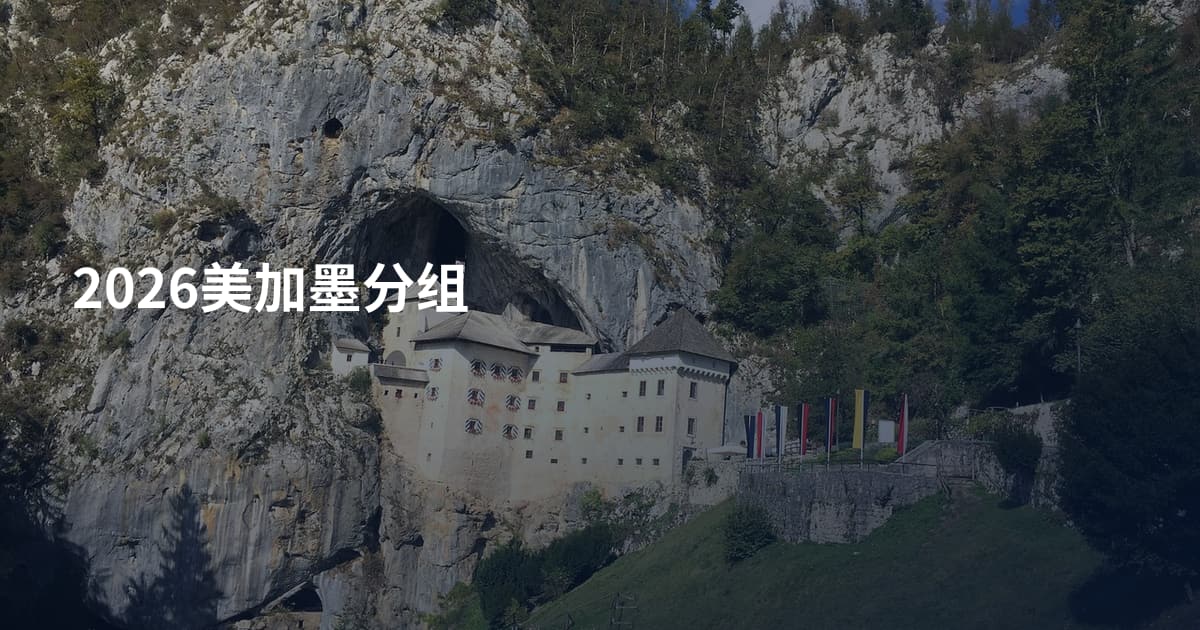 2026美加墨分组