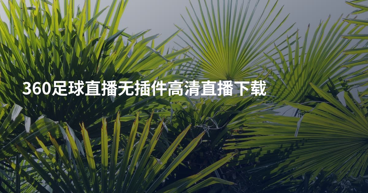 360足球直播无插件高清直播下载