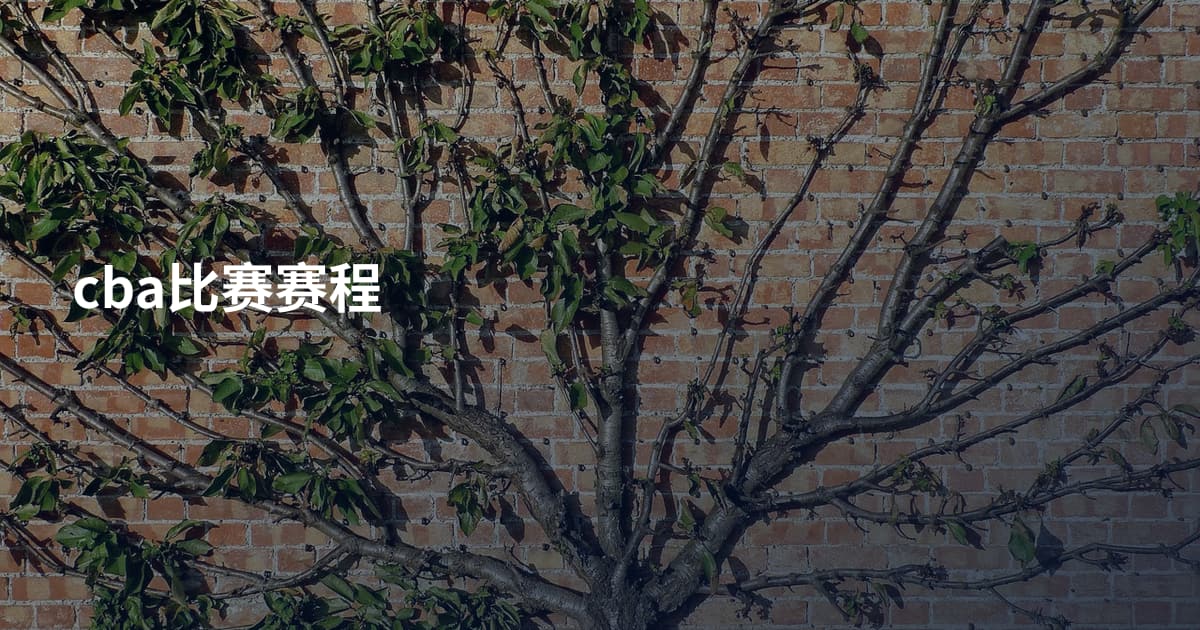 cba比赛赛程