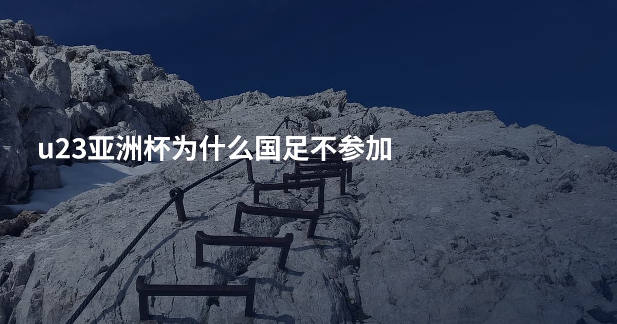 u23亚洲杯为什么国足不参加