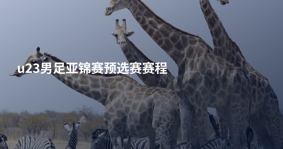 u23男足亚锦赛预选赛赛程