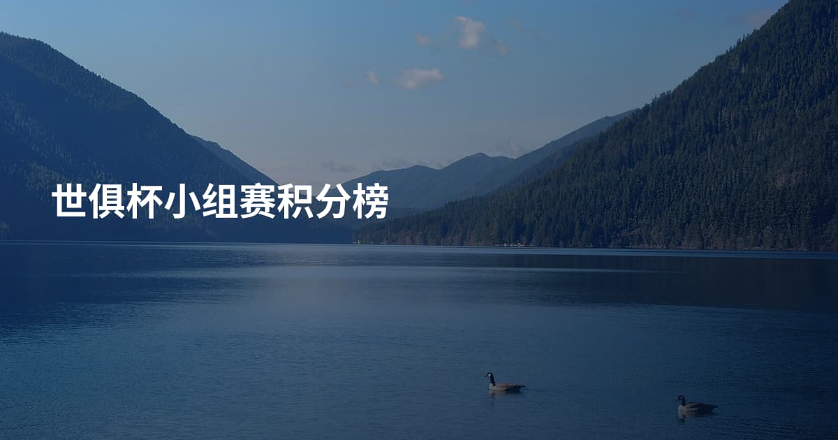 世俱杯小组赛积分榜