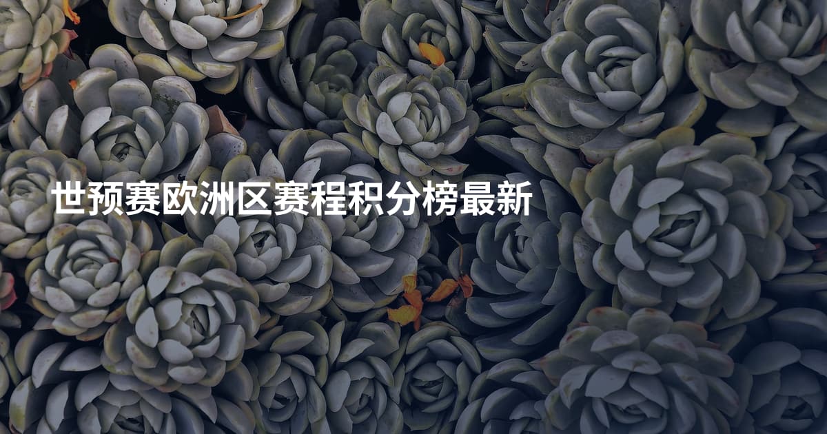 世预赛欧洲区赛程积分榜最新