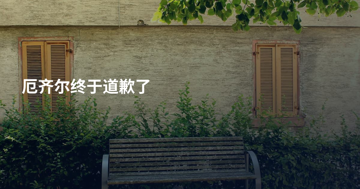 厄齐尔终于道歉了