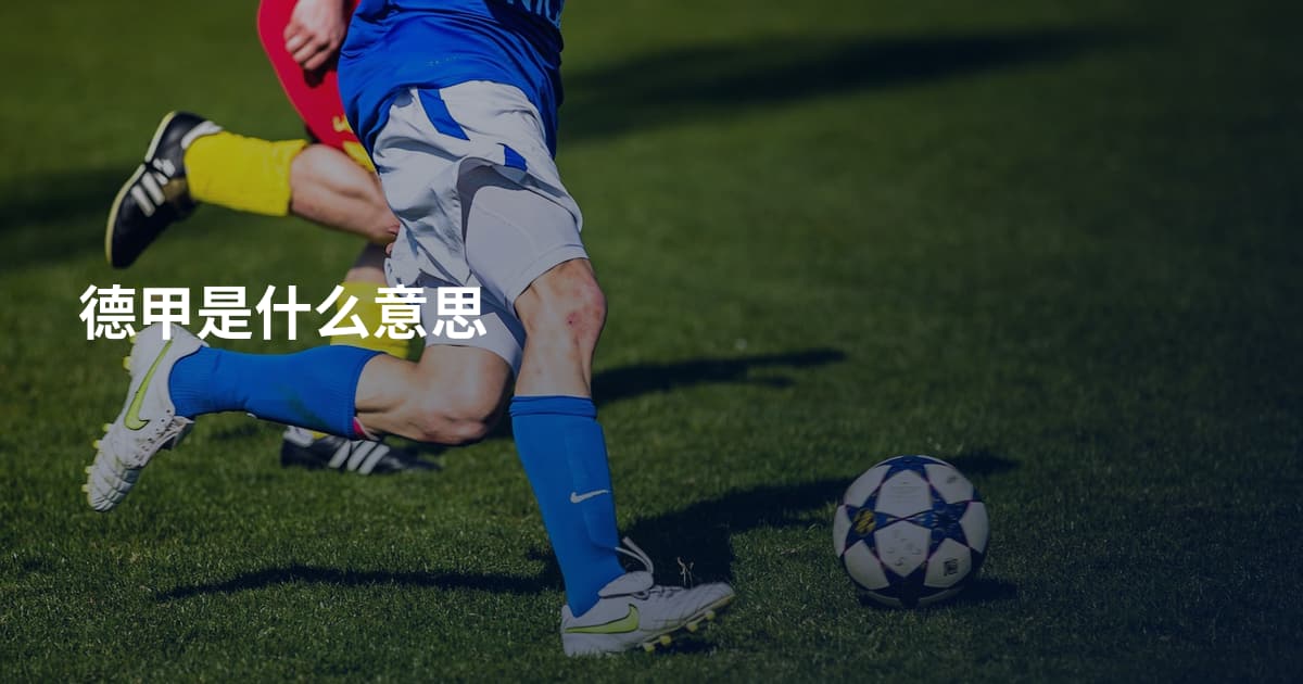德甲是什么意思