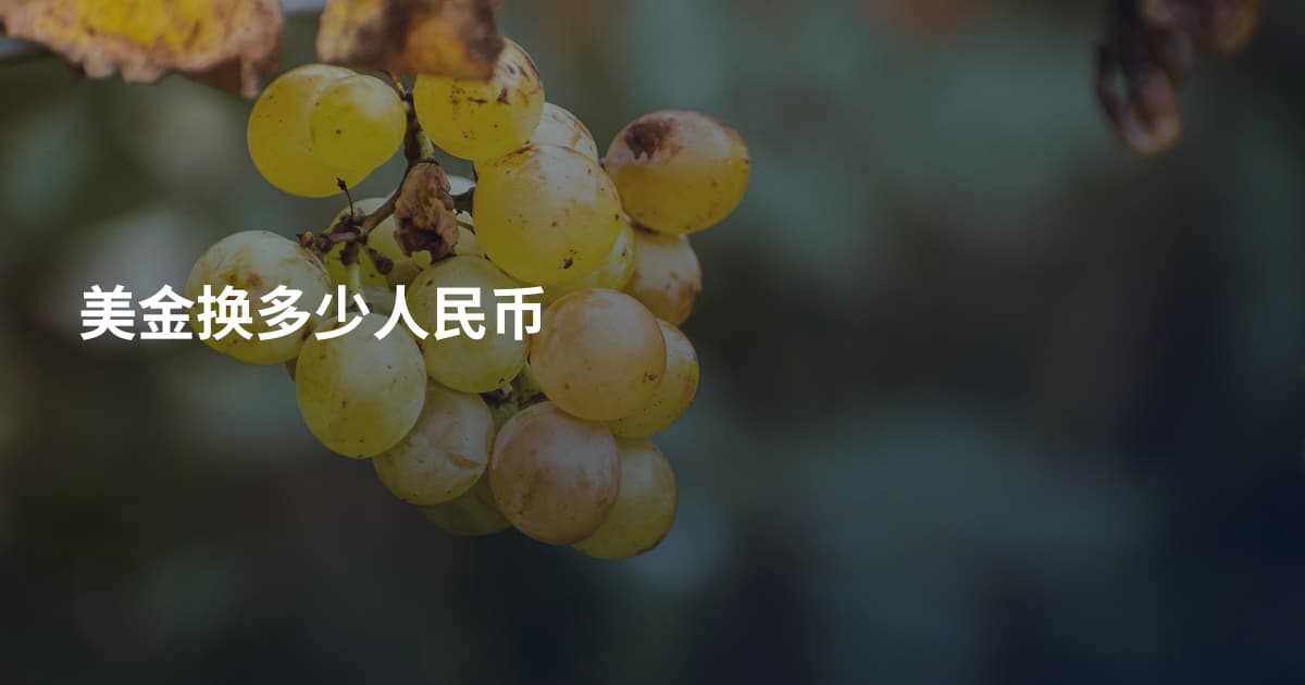 美金换多少人民币