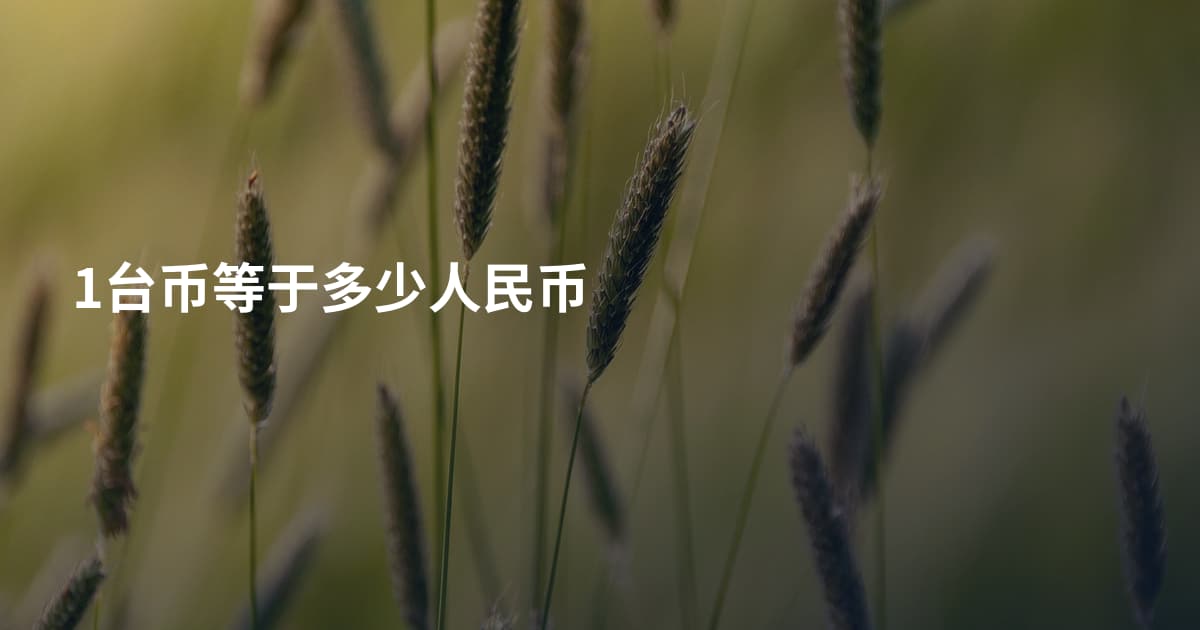 1台币等于多少人民币