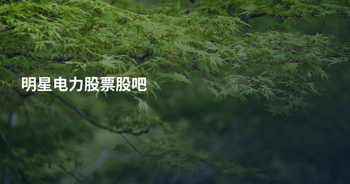 明星电力股票股吧