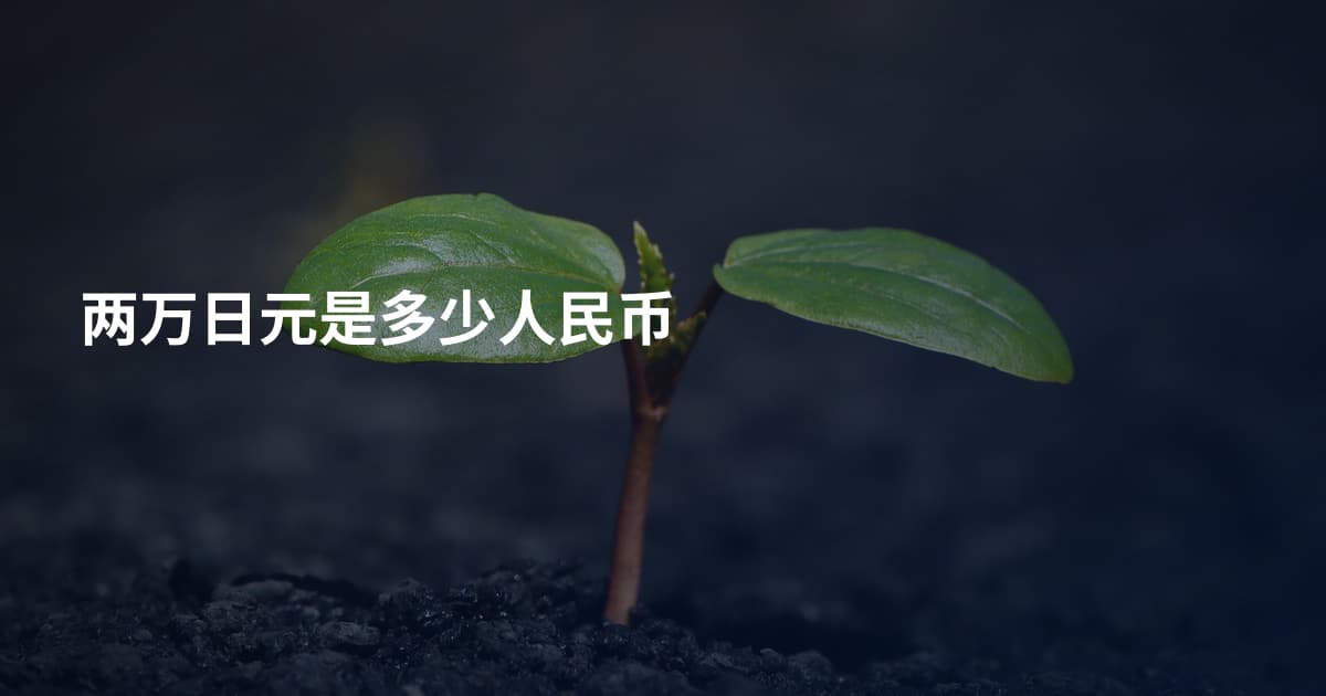 两万日元是多少人民币